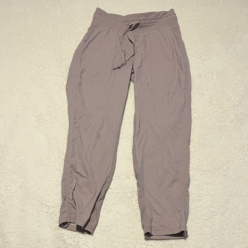 lululemon athletica Dusty mauve Track Pants Drawstring Waist Pockets Size XS